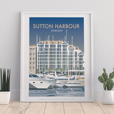 Sutton Harbour By Artist Dave Thompson - Premium Art Print