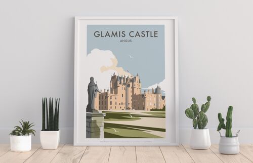 Glamis Castle By Artist Dave Thompson - Premium Art Print