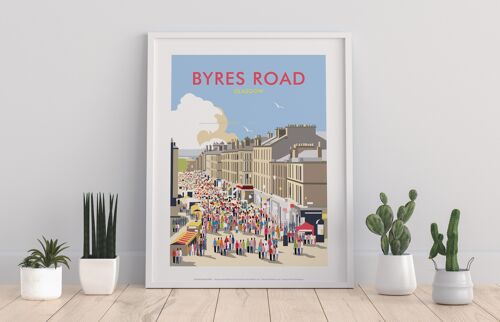 Byres Road By Artist Dave Thompson - Premium Art Print