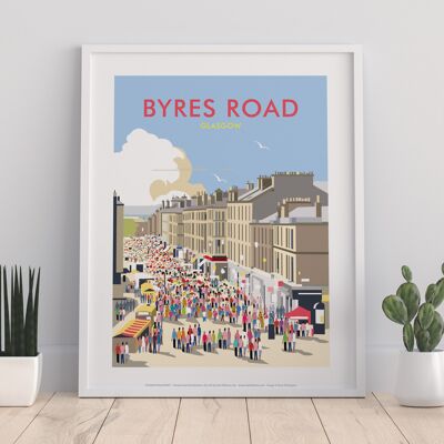 Byres Road By Artist Dave Thompson - Premium Art Print