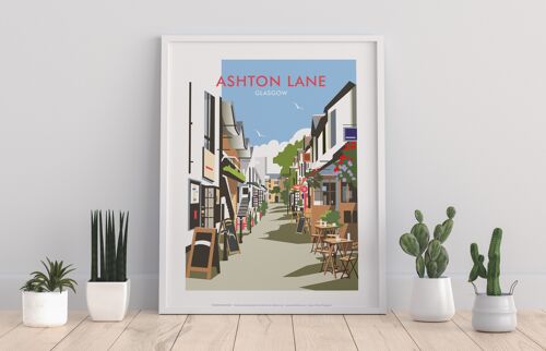 Ashton Lane By Artist Dave Thompson - Premium Art Print