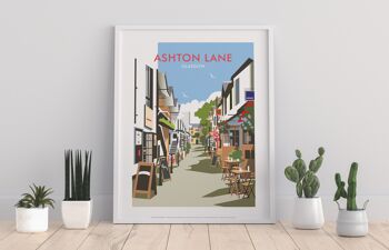 Ashton Lane par l'artiste Dave Thompson - Impression d'art premium