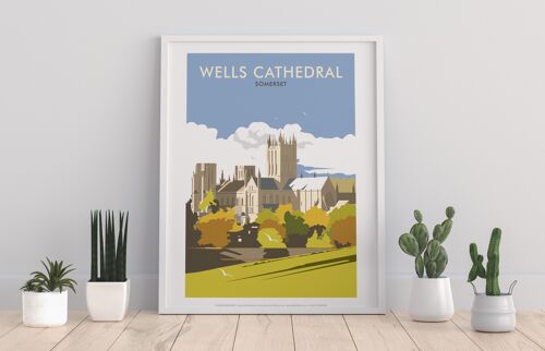 Wells Cathedral By Artist Dave Thompson - Premium Art Print