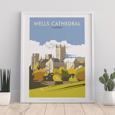 Wells Cathedral By Artist Dave Thompson - Premium Art Print