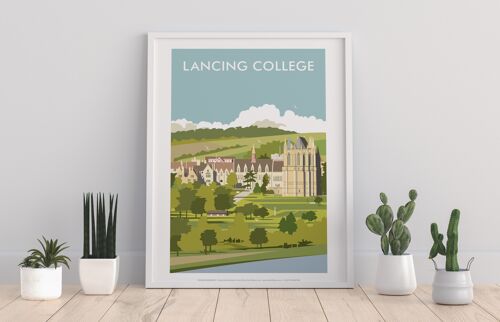 Lancing College By Artist Dave Thompson - Premium Art Print