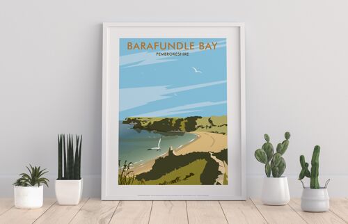 Barafundle Bay By Artist Dave Thompson - Premium Art Print