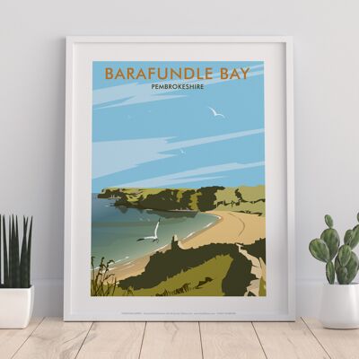 Barafundle Bay By Artist Dave Thompson - Premium Art Print