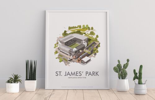 St James' Park By Artist Dave Thompson - Premium Art Print