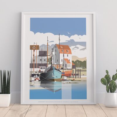 Boat, Houses By Artist Dave Thompson - Premium Art Print