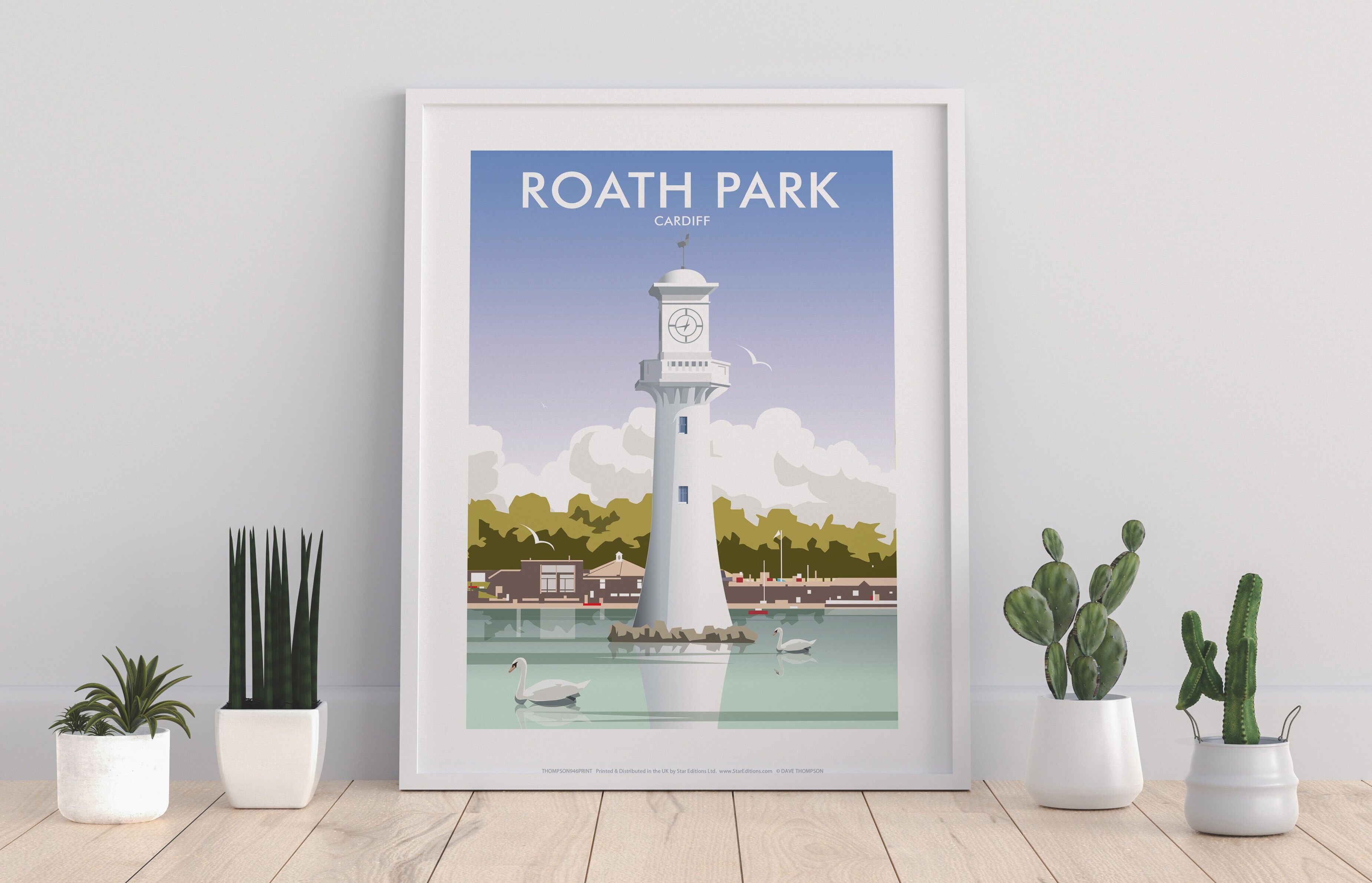 Roath Park, Cardiff By Artist Dave Thompson - Art Print