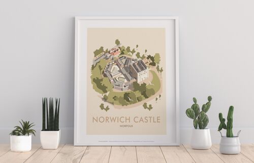 Norwich Castle, Norfolk By Artist Dave Thompson Art Print