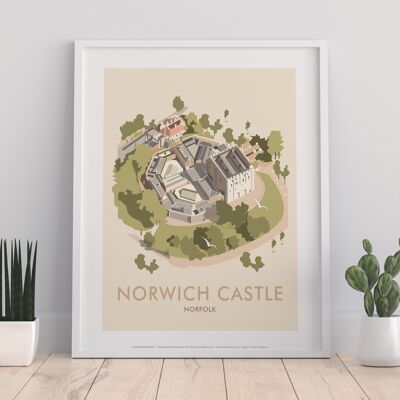 Norwich Castle, Norfolk By Artist Dave Thompson Art Print