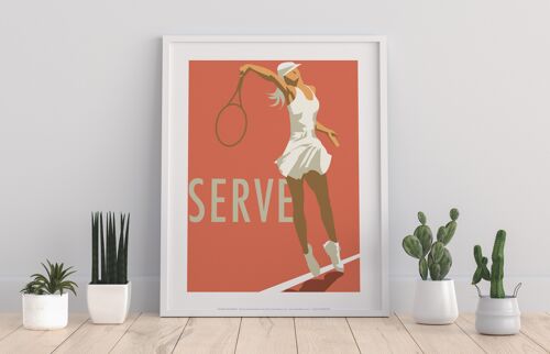 Serve (Tennis) By Artist Dave Thompson - Premium Art Print
