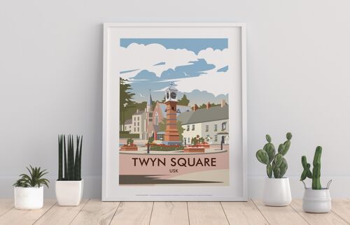 Twyn Square, Usk By Artist Dave Thompson - 11X14” Art Print