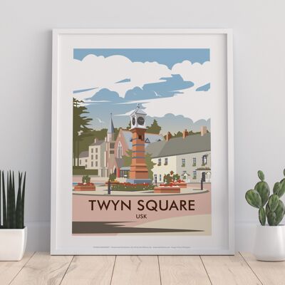 Twyn Square, Usk By Artist Dave Thompson - 11X14” Art Print
