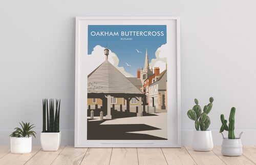 Oakham Buttercross,Rutland By Artist Dave Thompson Art Print