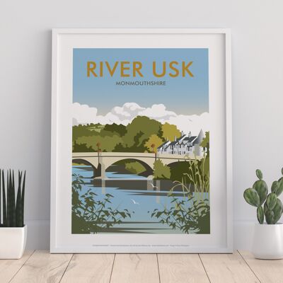 River Usk, Monmouthshire By Artist Dave Thompson Art Print