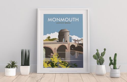 Monmouth, Monnow Bridge By Artist Dave Thompson Art Print