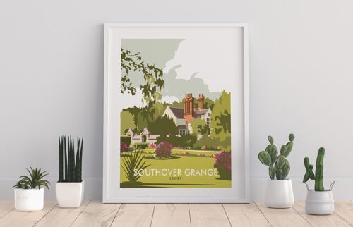 Southover Grange, Lewes By Artist Dave Thompson Art Print