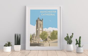 Cathédrale de Manchester par l'artiste Dave Thompson - Art Print