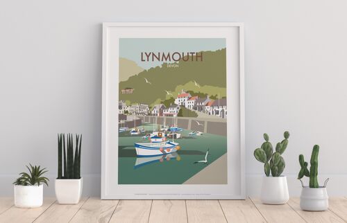 Lynmouth, Devon By Artist Dave Thompson - Premium Art Print