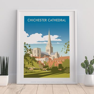 Chichester Cathedral By Artist Dave Thompson - Art Print