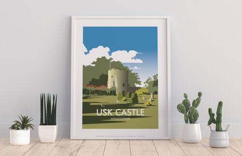 Usk Castle, Monmouthshire By Artist Dave Thompson Art Print