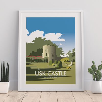 Usk Castle, Monmouthshire By Artist Dave Thompson Art Print