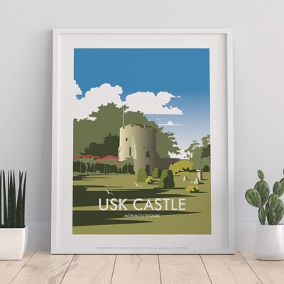 Usk Castle, Monmouthshire By Artist Dave Thompson Art Print