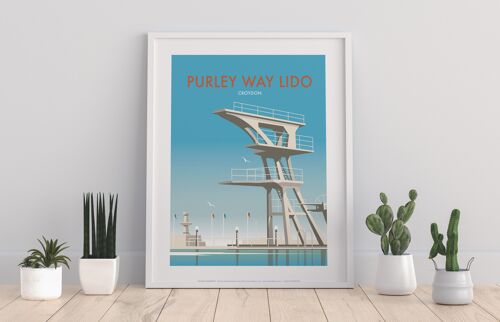 Purley Way Lido, Croydon By Artist Dave Thompson Art Print