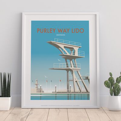 Purley Way Lido, Croydon By Artist Dave Thompson Art Print