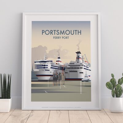 Portsmouth, Ferry Port By Artist Dave Thompson - Art Print