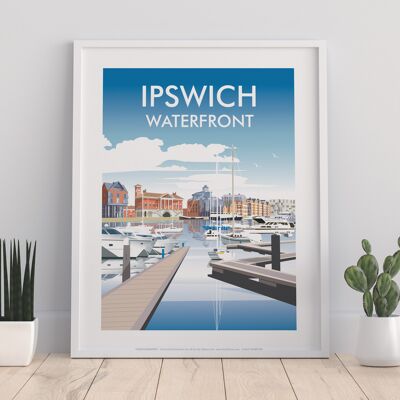 Ipswich Waterfront By Artist Dave Thompson - Art Print