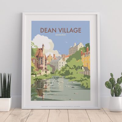 Dean Village, Edinburgh By Artist Dave Thompson Art Print