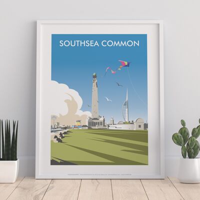 Southsea Common By Artist Dave Thompson - Premium Art Print