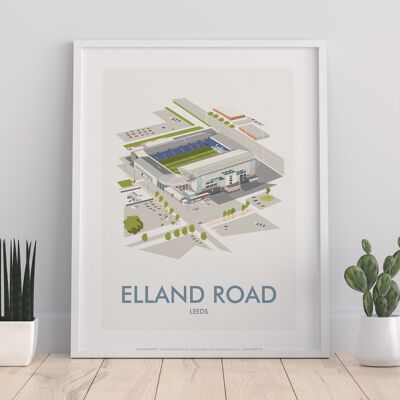 Elland Road By Artist Dave Thompson - Premium Art Print