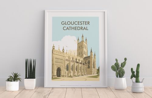 Gloucester Cathedral By Artist Dave Thompson - Art Print