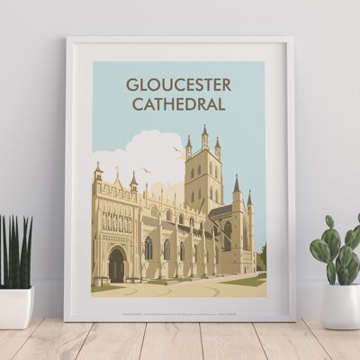 Gloucester Cathedral By Artist Dave Thompson - Art Print