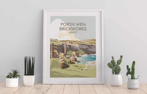 Porth Wen Brickworks By Artist Dave Thompson - Art Print