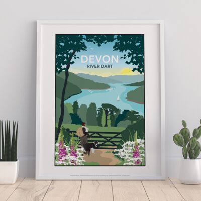 River Dart, Devon By Artist Tabitha Mary - 11X14” Art Print