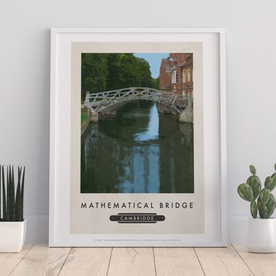 Mathematische Brücke, Cambridge – Premium-Kunstdruck im Format 11 x 14 Zoll