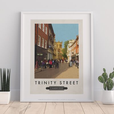 Trinity Street, Cambridge - Impresión de arte premium de 11X14"
