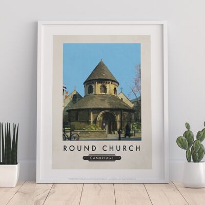 Round Church, Cambridge – Premium-Kunstdruck im Format 11 x 14 Zoll