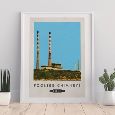 Poolbeg Chimneys, Dublin – Premium-Kunstdruck im Format 11 x 14 Zoll