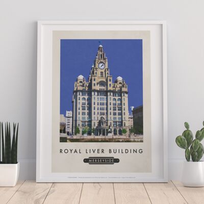 Royal Liver Building, Merseyside - 11X14" Premium Art Print