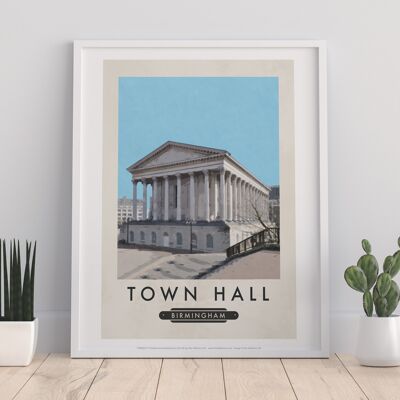 Town Hall, Birmingham - 11X14” Premium Art Print