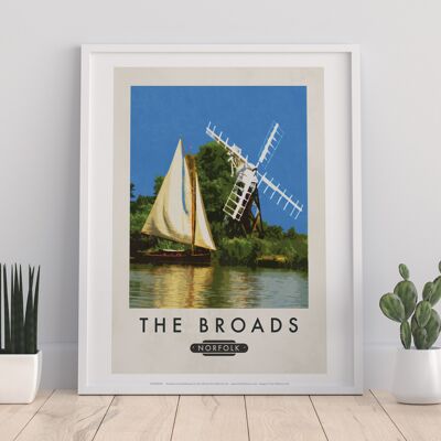 The Broads, Norfolk – Premium-Kunstdruck im Format 11 x 14 Zoll