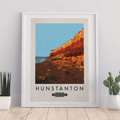 Hunstanton, Nofolk - Impresión de arte premium de 11X14"