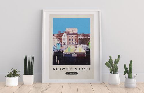 Norwich Market, Norfolk - 11X14” Premium Art Print