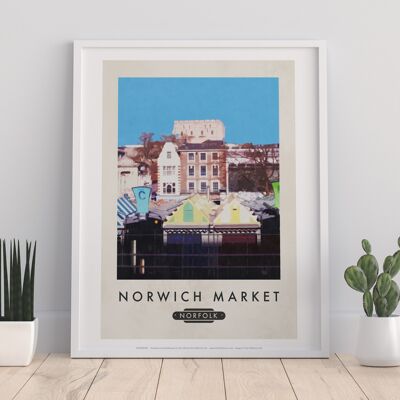 Norwich Market, Norfolk - 11X14” Premium Art Print